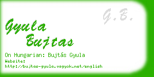 gyula bujtas business card